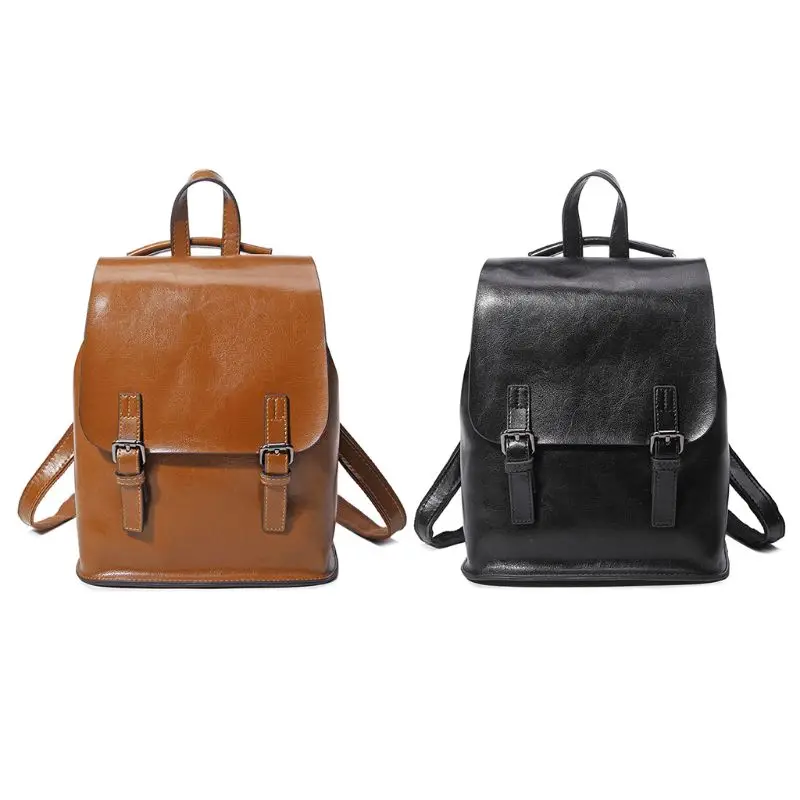 

Fashion Women's Backpack Travel Genuine Leather Rucksack Shoulder Crossbody School Bag