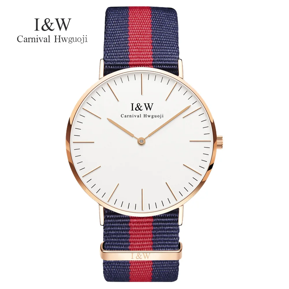 

CARNIVAL Mens Watches Top Brand Luxury Ultra Slim Quartz Watch Men 2017 Business nylon Band Relogio Masculino sapphire 2017