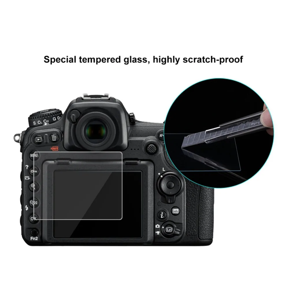 2 упаковки 9H закаленное стекло Защитная пленка для ЖК-экрана камеры Panasonic LUMIX DC-FZ80