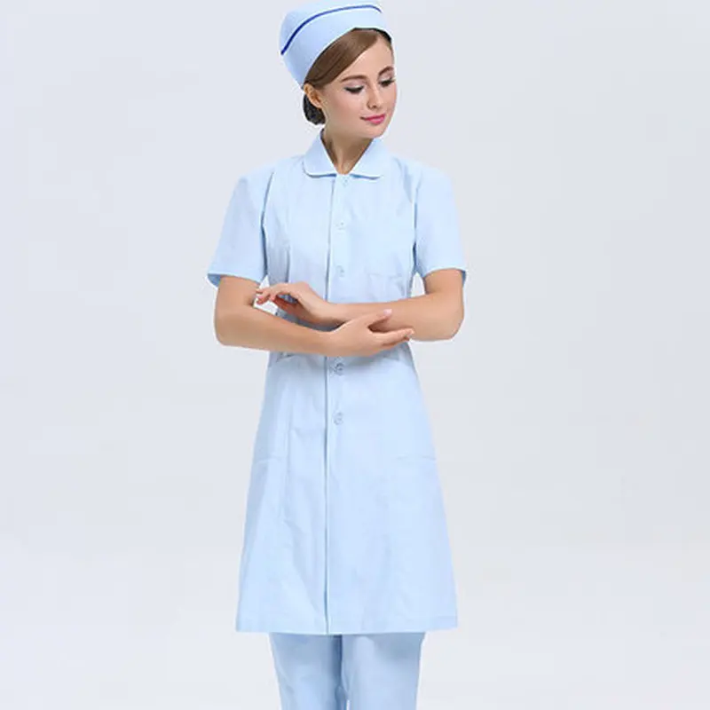 Летняя больница аптека салон красоты доктор медсестра униформа с короткими рукавами белое пальто стоматологическая клиника Спецодежда лабораторная одежда