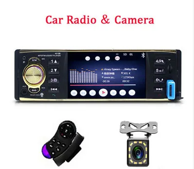 Camecho 1din Bluetooth автомобильное радио Стерео FM радио MP5 Аудио плеер 5 в зарядное устройство AUX/USB/SD Автомобильная камера 1din Авторадио fm-передатчик - Цвет: With 12 led camera