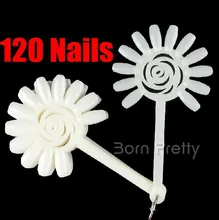 120 tips False Nail Tips Nail Art Display Practice Rosette Board Nail Tools #14199