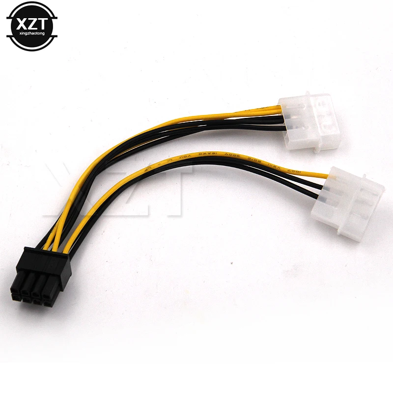 2 IDE Dual 4pin Molex IDE Штекерный на 6 Pin женский PCI-E Y Molex IDE разъем адаптера питания для видеокарт