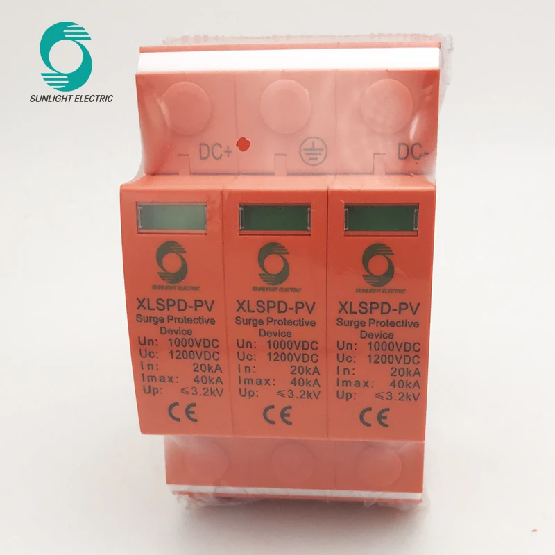 XLSPD PV CE 3P DC 1000v 20KA 40KA устройство для защиты от перенапряжения SPD|Автоматические