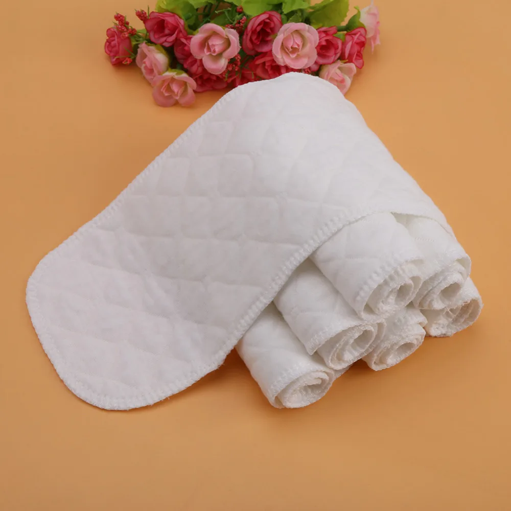 10pcs Baby Nappies Reusable 3 Layers Cotton Nappy Liner Breathable Baby