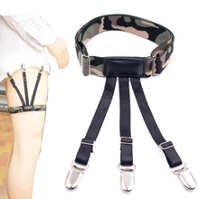 Новая мужская камуфляжная рубашка Подвязки подтяжки для рубашки мужские на ногу эластичная Мужская рубашка подтяжки держатель подвязки