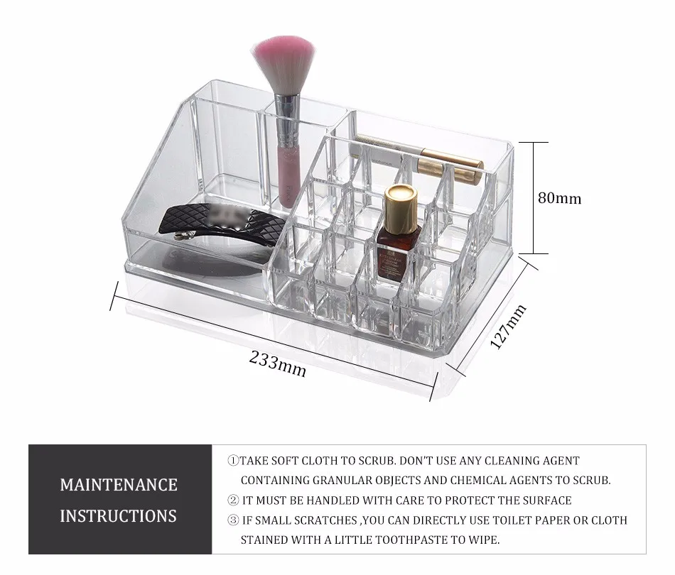 Веселый выбор акриловый косметический Органайзер мини коробка с игрушками для хранения в чистоте дисплей коробка для косметики Органайзер SF-1029