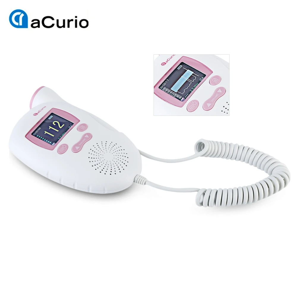 Baratos Acurio AF 703 monitor de bebé embarazada Doppler fetal detector LCD portátil de ultrasonido Doppler del corazón del bebé Monitor