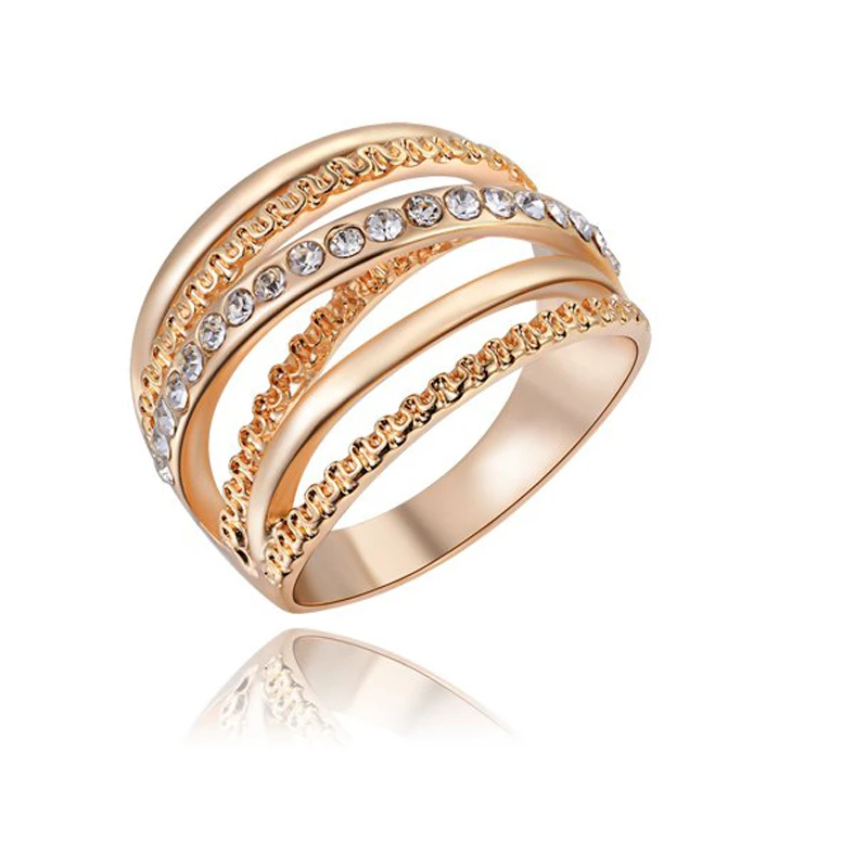 Garilina Fashion jewelry wholesale rose gold multi filament ring factory direct sales jewelry ...