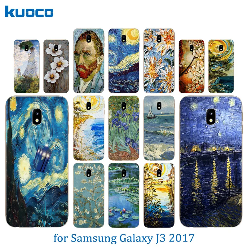 Чехол для Samsung J3 2017 силиконовый чехол J330F мягкий термополиуретановый 3D с принтом
