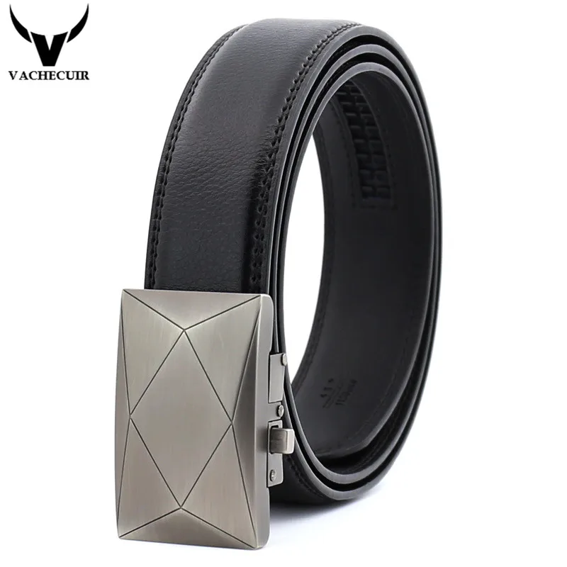 

Cow Genuine Leather Belts For Men Luxury Famous Brand Designer Strap Male Automatic Buckle Vintage Jeans Wide cinto masculino