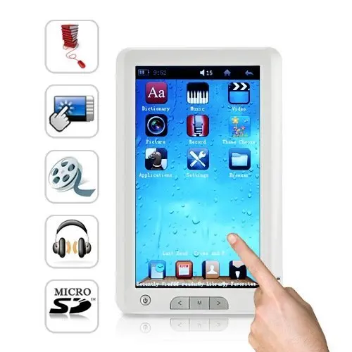 EB2000A Mebook Touch - 7 Inch High Resolution Touchscreen eBook Reader + Super Media Player (4GB) | Электроника