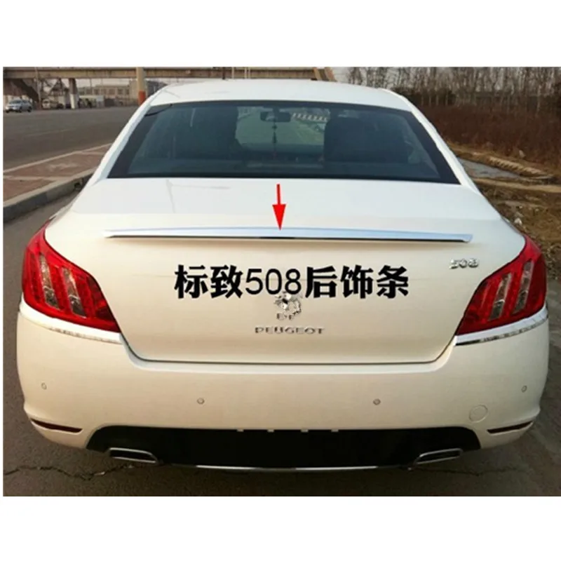 

ABS Chrome Rear Trunk Lid Cover Trim For 2011-2012 Peugeot 508