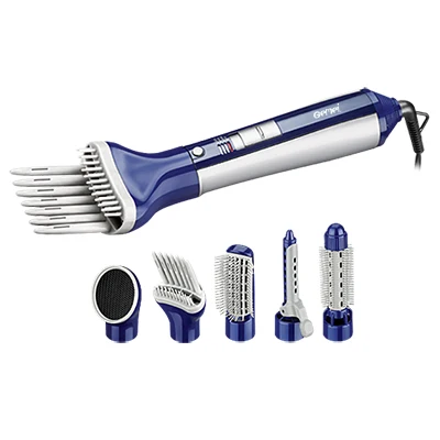 

6in1 professional hot air styler hair dryer blow with nozzles comb concentrator curling iron styling hair brush 550W,220-240V