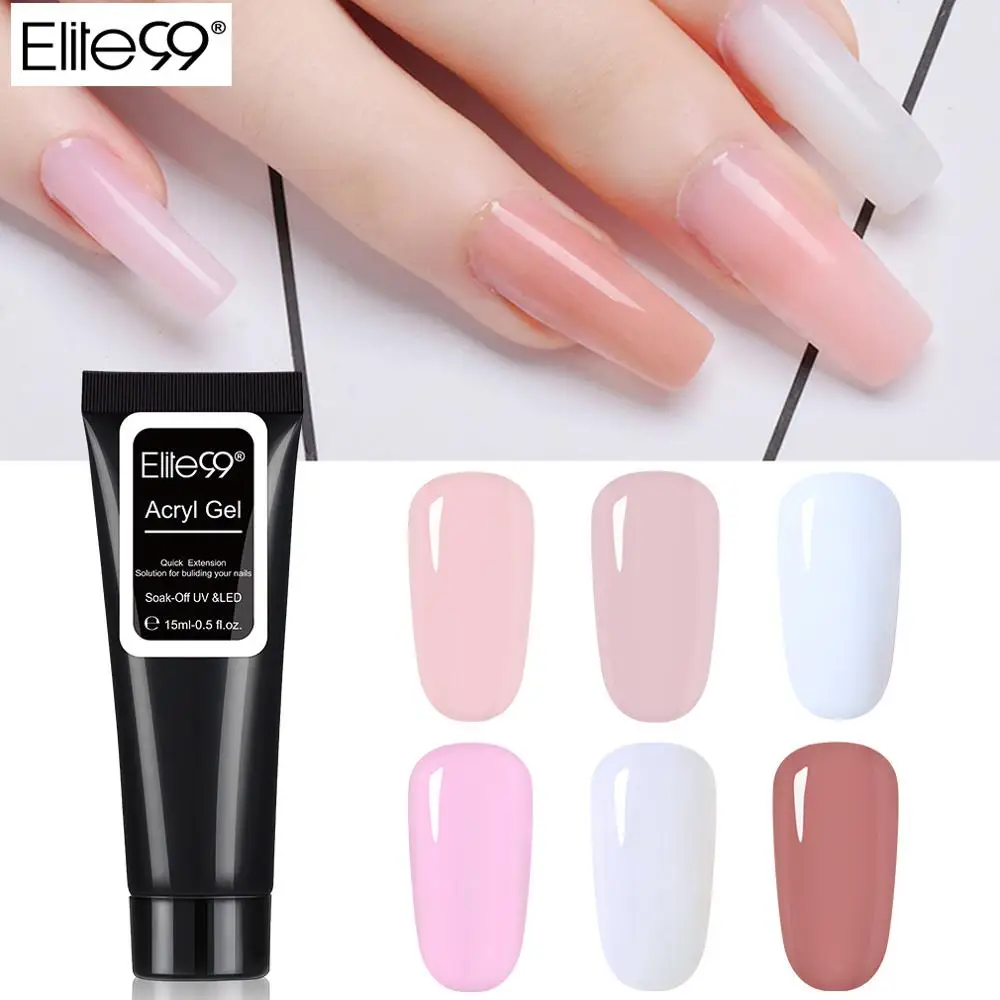 

Elite99 Nail Builder UV Gel Transparent Clear Camouflage Color Fibre Glass Hard Jelly Quick Extension Nail Art Acrylic Poly Gel
