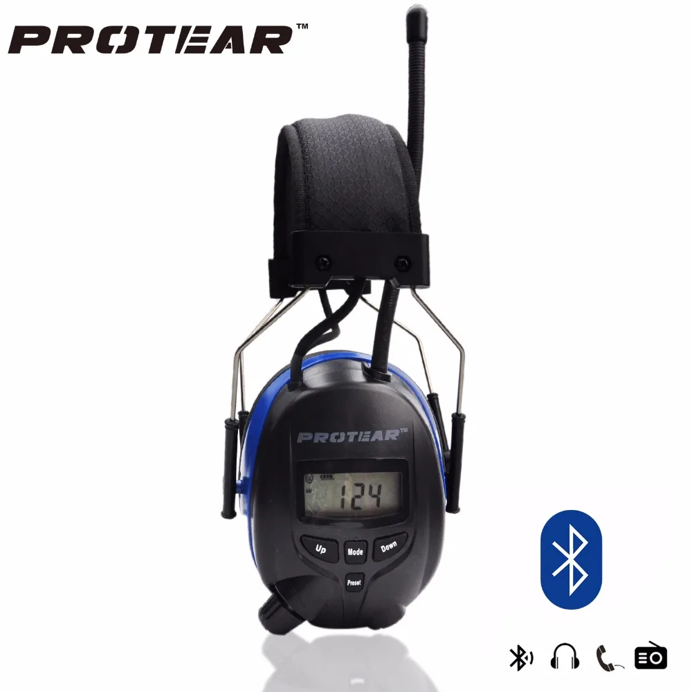 Lithium battery Bluetooth Electronic Shooting Ear muffs Hearing Protection FM AM Radio Ear Defenders Tactical Protector