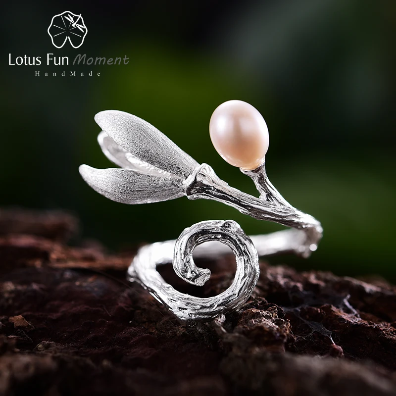 Lotus Fun Moment реального 925 пробы серебра натуральный жемчуг творческий ручной Модные