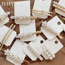 H: Хайд Корея имитация жемчуга цветок заколки для волос винтажные длинные заколки для волос хрустальные металлические аксессуары для волос ювелирное изделие заколка для волос