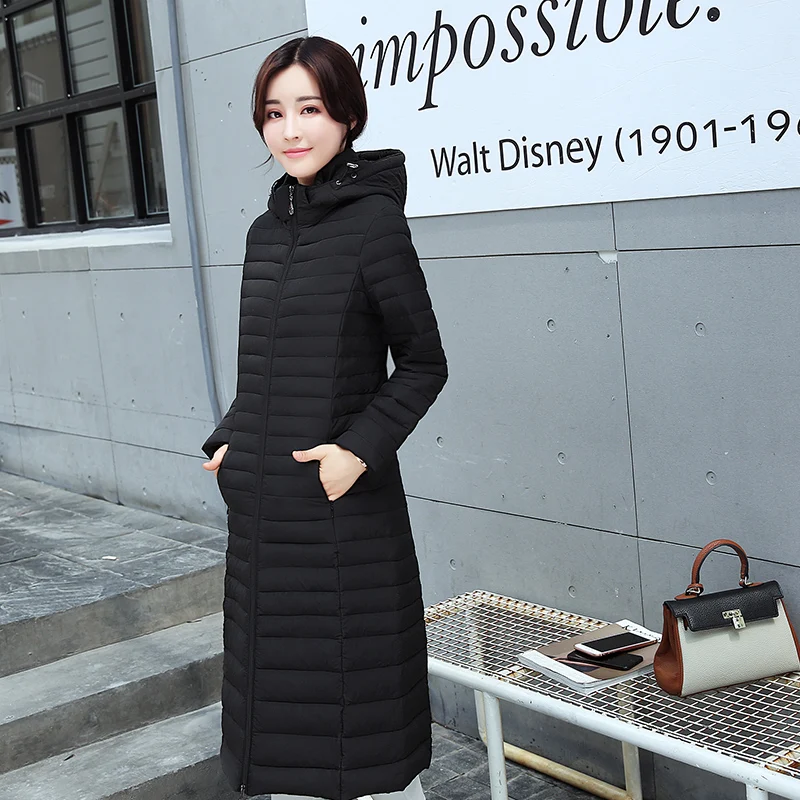 2019 Autumn Winter Women Jacket With Hooded Women Coat Plus Size Thin Cotton Padded Jacket Women's Warm Long Parka Winter Coat