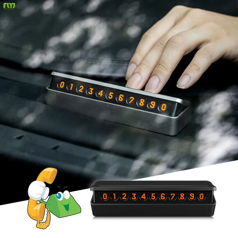 FLYJ Car sticker Phone Number Card Car font b Parking b font Number Plate Hidden Car
