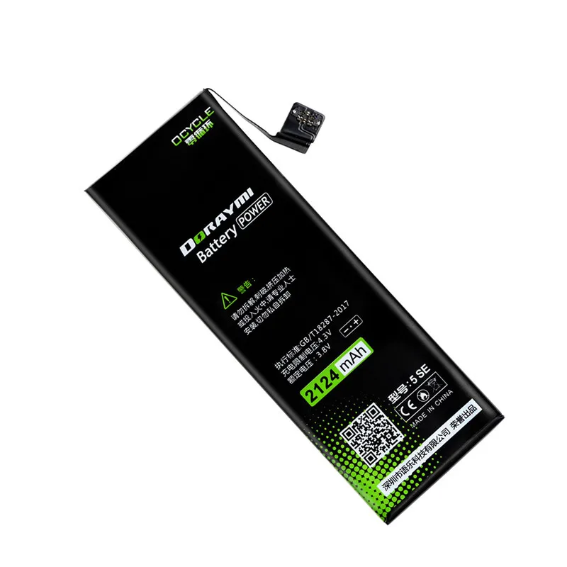 DORAYMI 2124 мАч батарея для iPhone 5 SE 5SE запасные батареи для сотового телефона литий-полимерная батарея Бесплатные инструменты