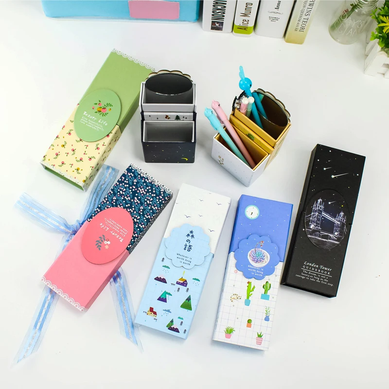 

Creative Transformable Pencil Box Tremble Net Red Folding Pencil Box Can Stand Pencil Tube Multifunctional Large Capacity Statio