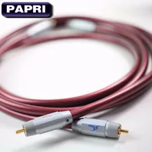 PAPRI MPS M-880G 99.99997% OCC Silver Plated Cable 24K Gold Plated Plugs Connector HiFi For Audio Wire DIY