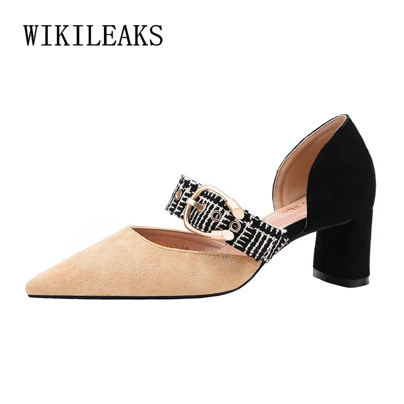 

peep toe high heels shoes woman designer shoes women luxury 2019 buckle ladies shoes OL sexy pumps bridal wedding women shoes
