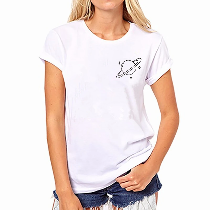

Planet Plus Size Harajuku Summer T Shirt Women Arrivals Fashion VOGUE Printed Tshirt Woman Tee Tops Casual Female T-shirts