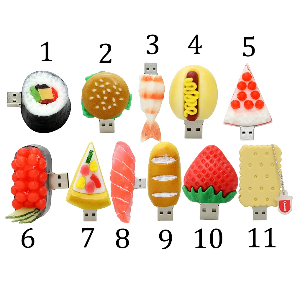 Pendrive Cartoon Korean Sushi Hamburger Food USB Flash Drive Pen Drive 4GB 8GB 16GB 32GB 64GB USB 2.0 Flash Memory Stick Gifts Pendrive Cartoon Korean Sushi Hamburger Food USB Flash Drive Pen Drive 4GB 8GB 16GB 32GB 64GB USB 2.0 Flash Memory Stick Gifts