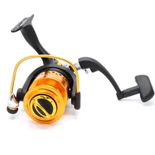 Золотой цвет спиннинг рыбалка катушка Приманка Рыболовная катушка 1000-6000 круглый полюс рыбы спиннингом металл
