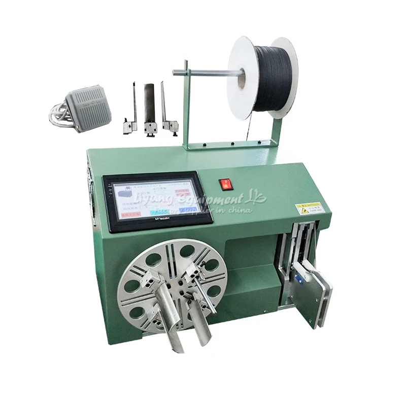 

Automatic touch screen cable wire coil winding machine binding tie machine wire machine for 5mm to 30mm diametre cable wire