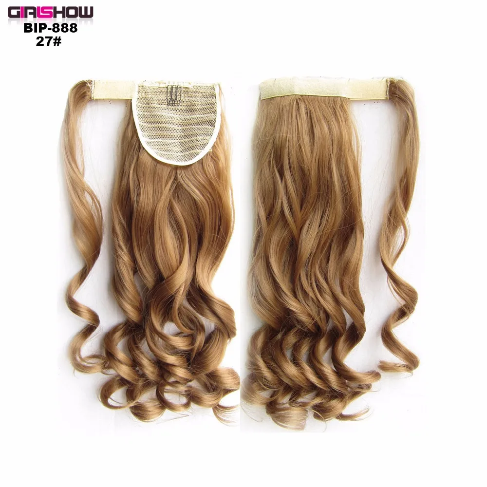Girlshow 2" обертывание синтетический хвостик волнистые волосы зажим-невидимка для наращивания волос sStyle# BIP888 48 цветов, 90 г/шт