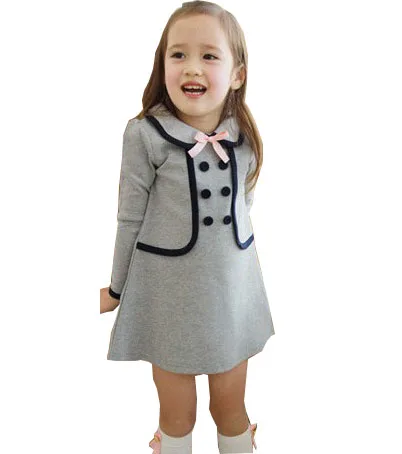

The spring and autumn wear long sleeved dress Philippines Yi Girls College wind false two one generation qz51