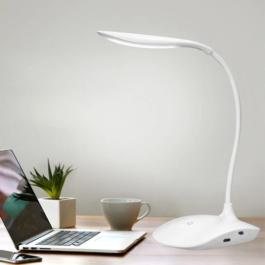 

USB Rechargeable LED Desks Table Lamp Adjustable intensity Reading Light Touch Switch Desk Lamps 3 levels Desk Lamps