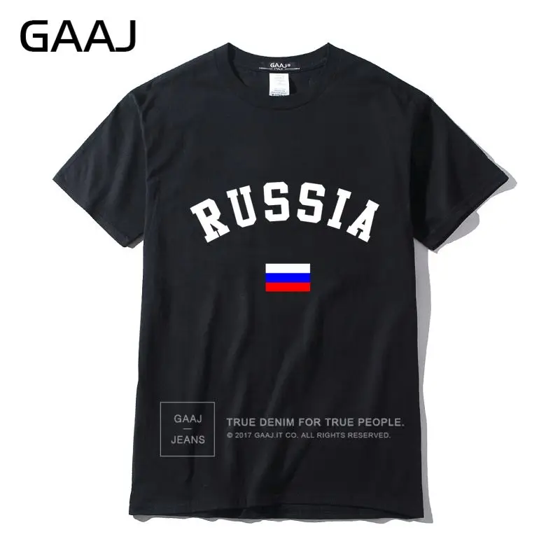 Российский флаг, мужские футболки, одежда для мужчин с принтом букв, футболки для мужчин, футболка, брендовая одежда, одежда, забавная мода, лето - Цвет: Black