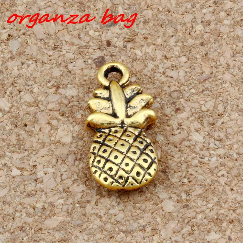 

Pineapple fruit Charms Pendants 20Pcs/lot 8.8x19mm Antique gold Fashion Jewelry DIY Fit Bracelets Necklace Earrings A-282