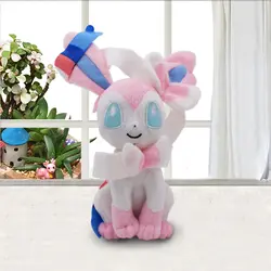 2018 Новая серия мультфильм Peluche Sylveon плюшевые игрушки Фигурки Куклы 17 см мягкие чучело куклы для ребенка подарок Бесплатная доставка