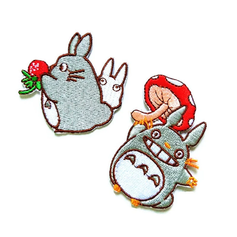 

Totoro Embroidered Iron On Patch DIY Embroidery Handmade Crochet Sew On Patch Clothes Appliques