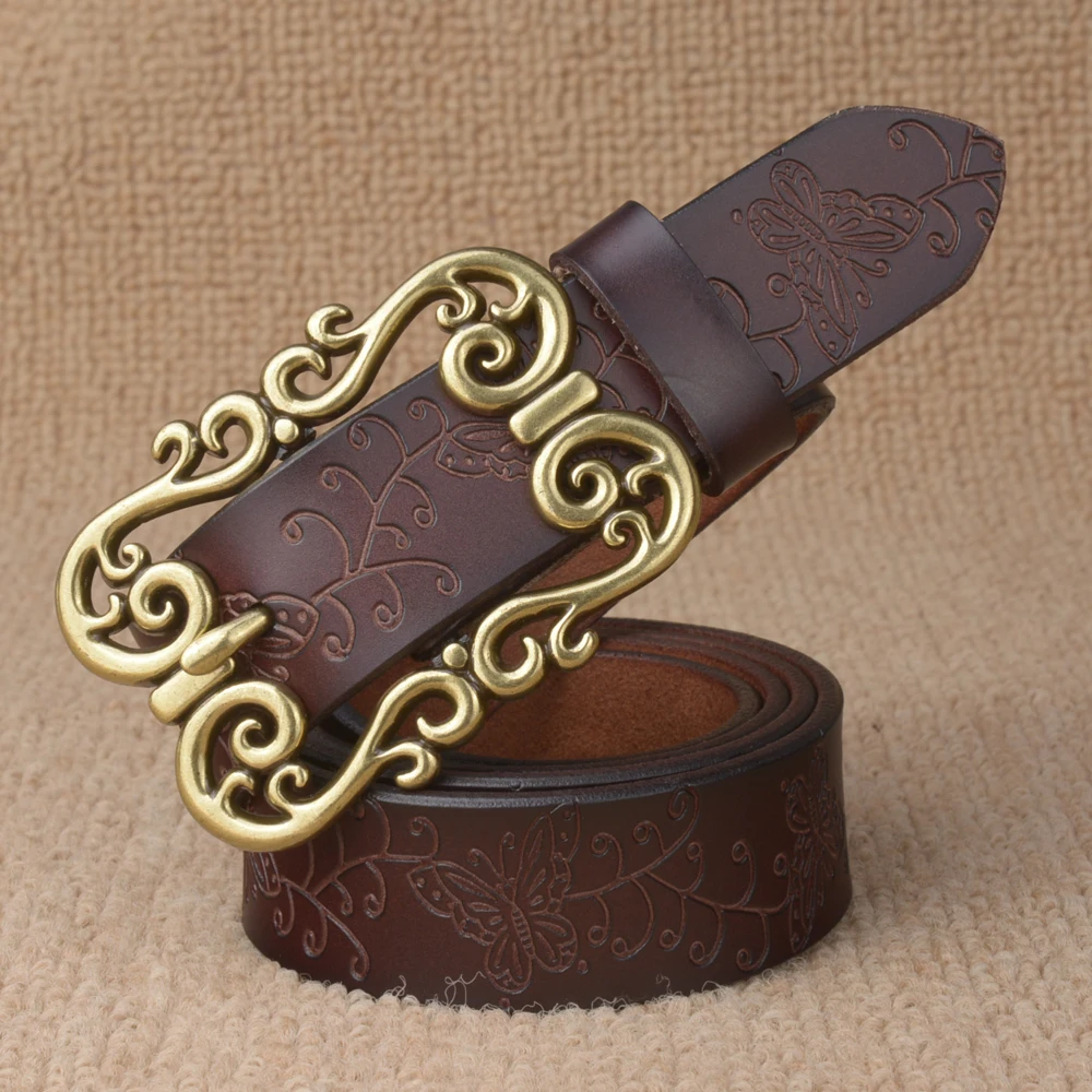 

2018 New Women's Strap Genuine Leather Casual All-match Women Brief Leather Belt Women's Strap Belt Students Pure Color Belts