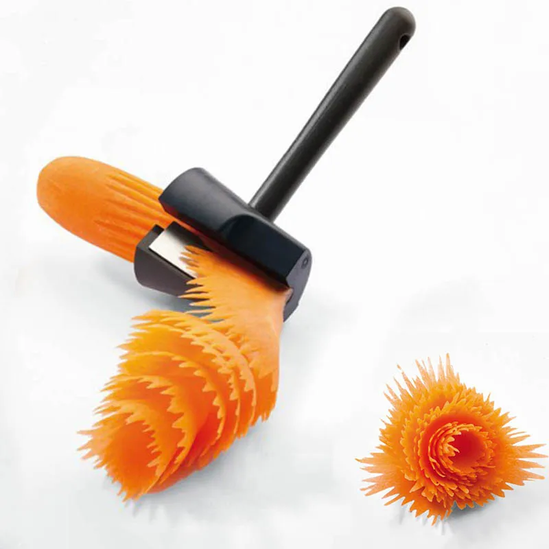

1Pcs Manual Spiral Slicers Vegetable Cutter Plastic Peeler Fruits Device Cooking Gadget Kitchen Roll Flower Decorative tool