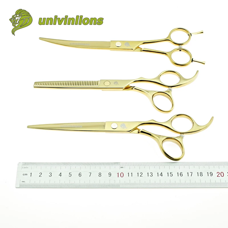 Univinlions 7 &quotзолотые ножницы для стрижки кошек собак Ножницы ухода за собакой