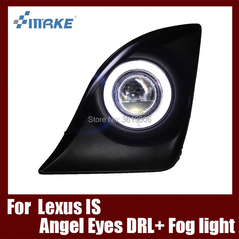 

Fog Lamp Assembly LED Day Light COB Angel Eyes Foglight Daytime Running Light Lens Bumper For Lexus IS250 IS350 2011