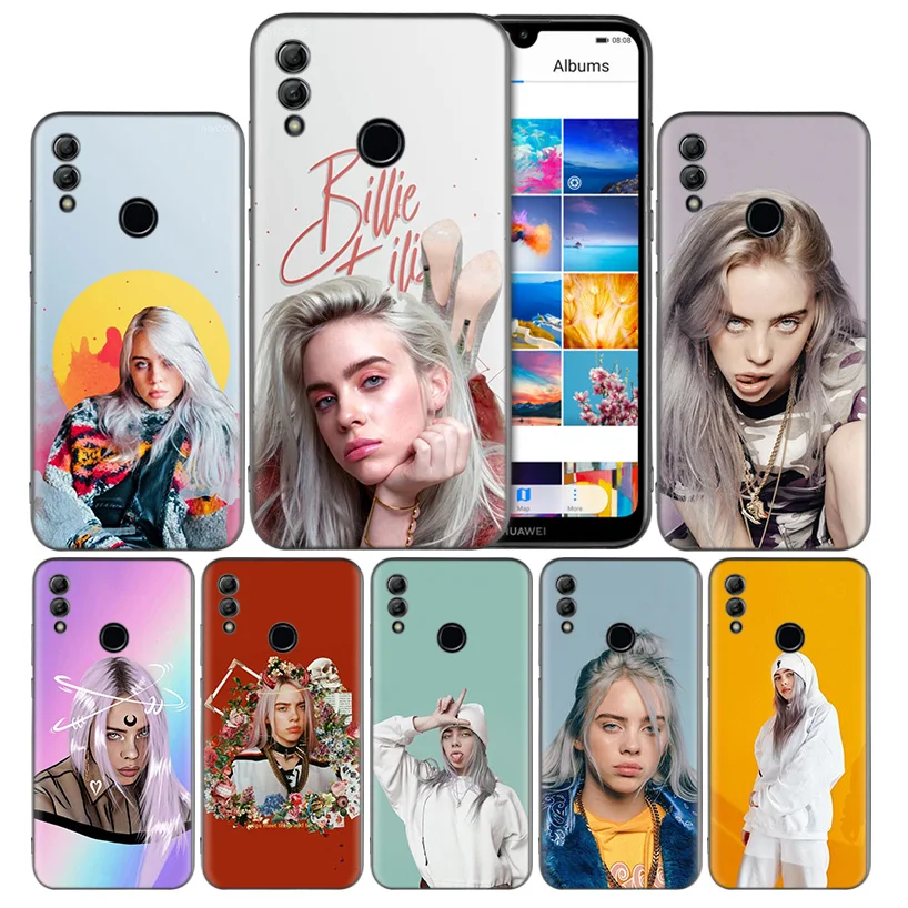 

Billie Eilish Hot Music Black Silicone Case Cover for Huawei Honor 8X 8C 8A 8S 10 10i Lite Play V20 Y9 Y7 Y6 Y5 Prime 2018 2019