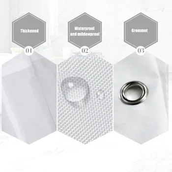 

2019 Hot opaque Fabric Shower Modern Mildew Resistant Bath Curtain Liner for Bathroom #1