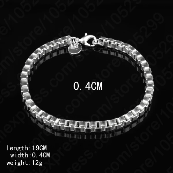 Браслет из серебра 925 пробы с застежкой лобстером 19 см|bracelet with|chain braceletbracelet bracelet |
