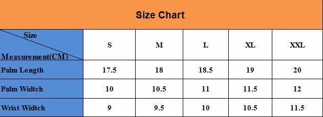 Gloves Size Chart