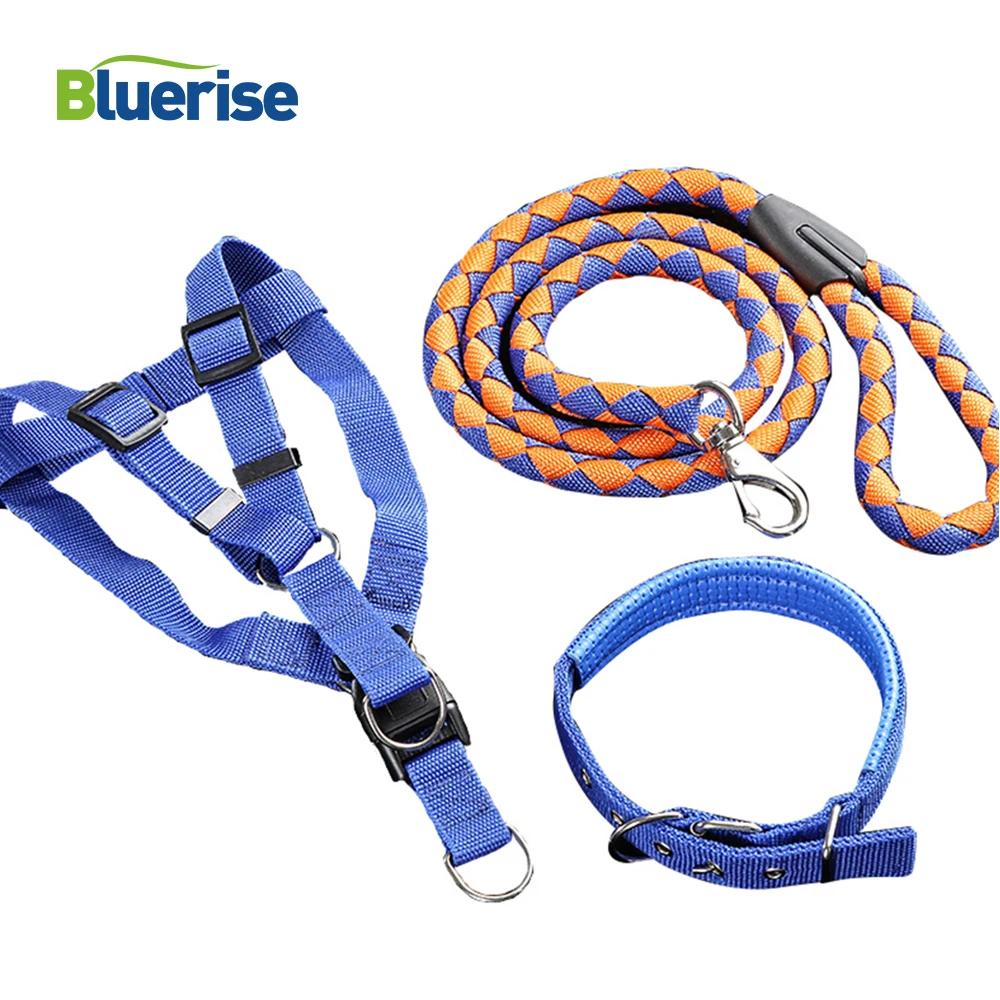 

CHOWSING Dog Leash Harness Collar Set Dog Leash Running Adjustable Collar Harness For Small Medium Large Dog for Daily Training