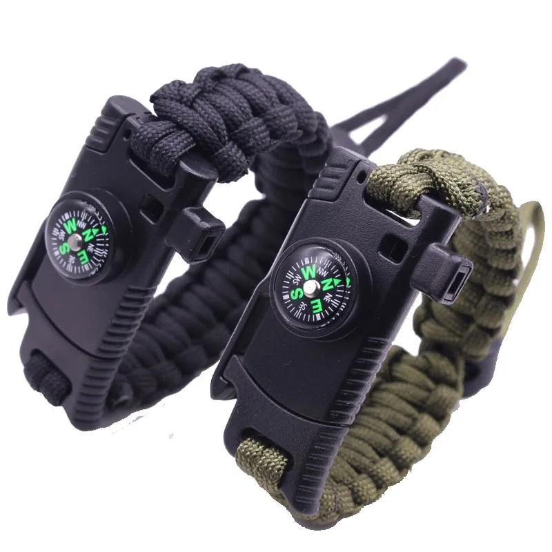 Outdoor Survival Bracelet Adjustable Seven Core Survival Parachute