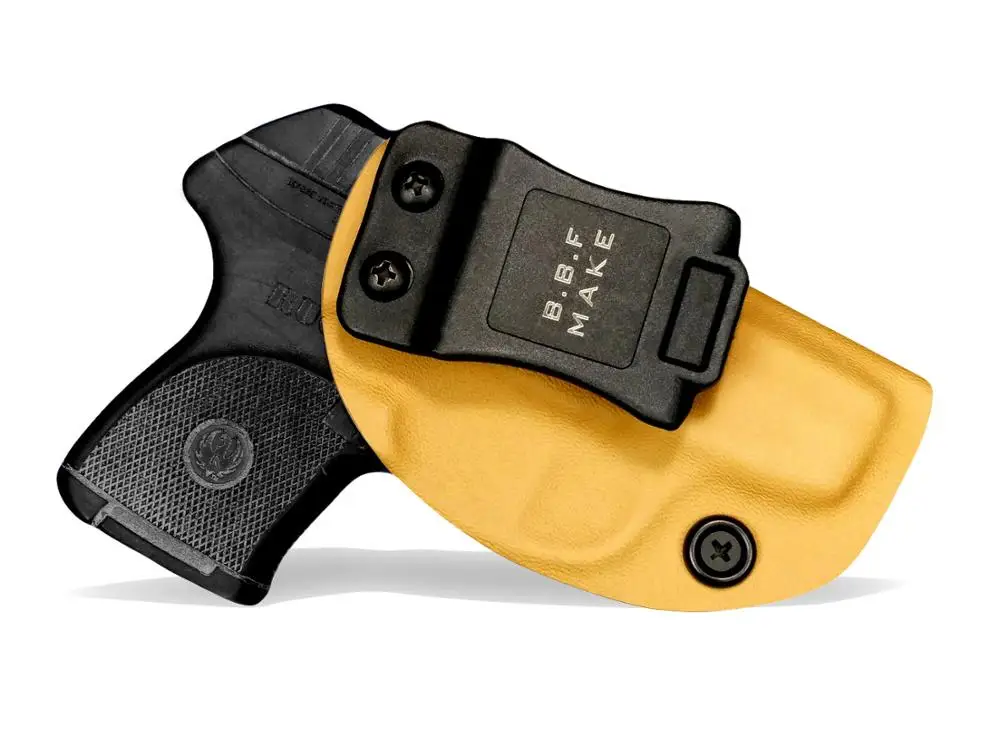 

B.B.F Make IWB KYDEX Holster Custom Fits: Ruger LCP 380 Gun Case Inside Concealed Carry Waistband Pistol Pouch With Belt Clip